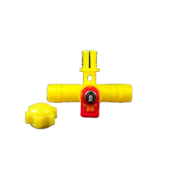 Chicken Drinker Nipple Plastic Automatic Poultry Drinking Equipment For Chicken Farming Nipple Drinkers Yellow 3 cross